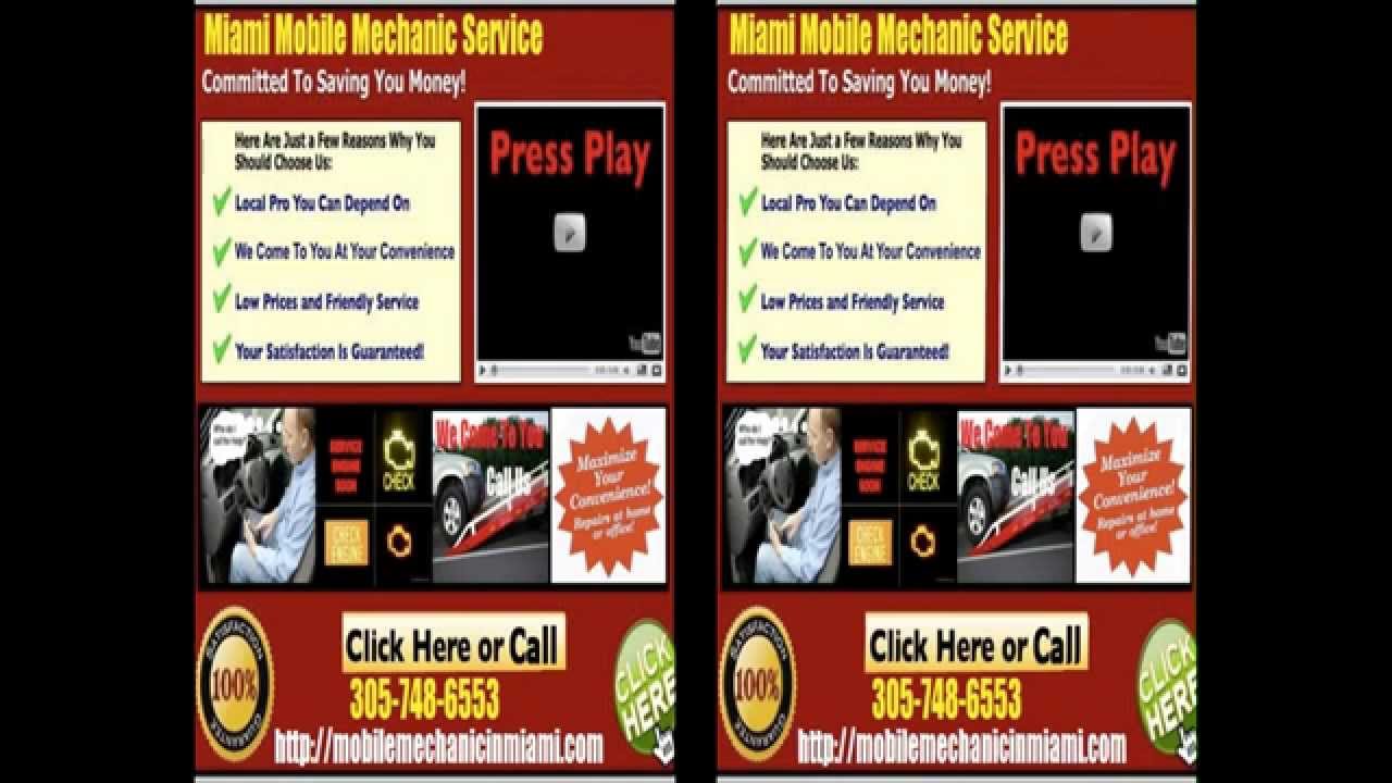 Mobile Mechanic In Miami Florida Auto Car Repair Service